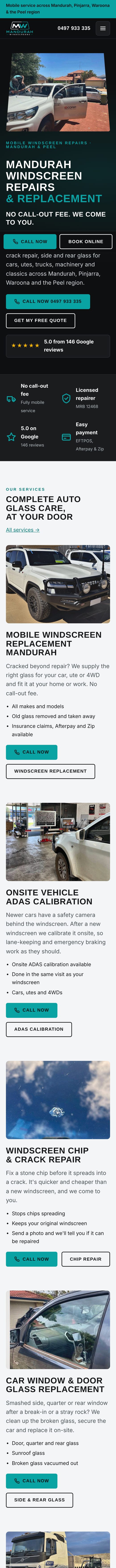 Full mobile page